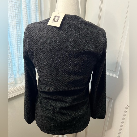 #10 ANNE KLEIN • SPARKLE TEXTURE BLOUSE • NWT - Picture 3 of 5